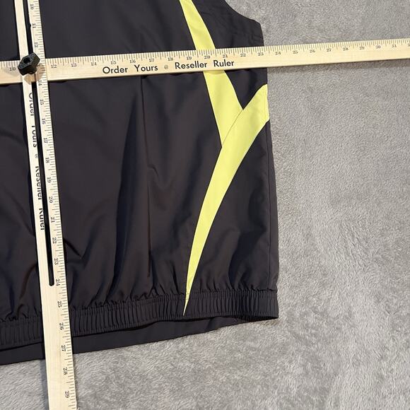 Vintage Adidas Climacool Golf Vest Mens Medium Gray Yellow Sleeveless 1/4 Zip - Picture 9 of 9